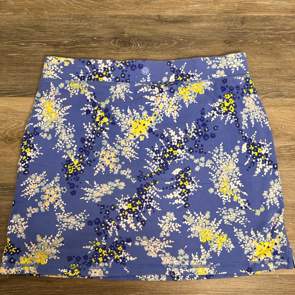 Talbots Blue Floral Mini Skort - Picture 2 of 4
